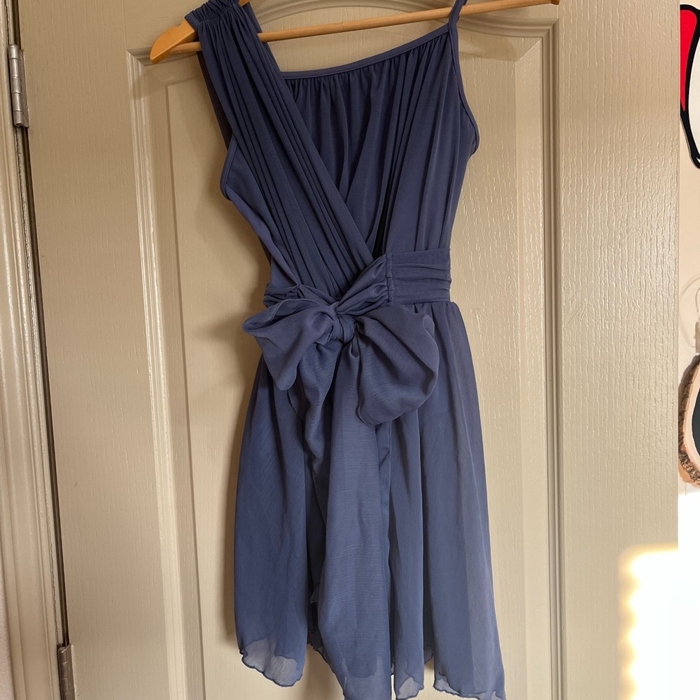 Balera by Weissman asymmetrical drape dress with bow